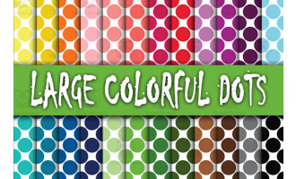Digital Paper:Large Colored Dots