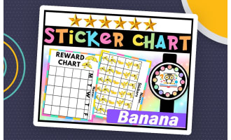 Digital Sticker Charts Rewards | Daily Behaviour Chart Digital Stickers