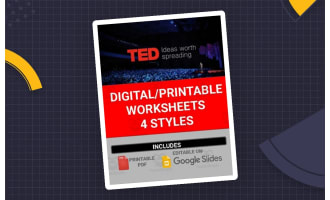 Digital/Printable TED Talk Worksheets (Editable in Google Slides)