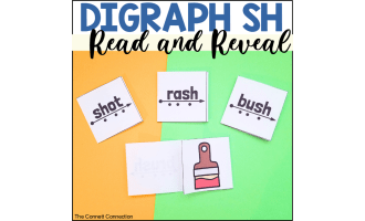 Digraph SH Words Read and Reveal Blending Cards