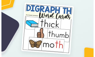 Digraph TH Word Wall Cards