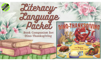 Dino-Thanksgiving Language and Literacy Book Companion Packet