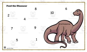 Dinosaur Counting Worksheets