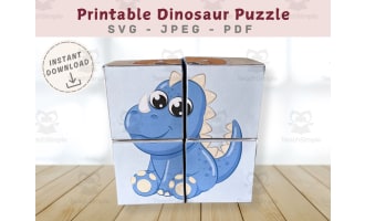 Dinosaur Cube Puzzle games for toddler, Adorable Dinosaur activity
