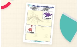 Dinosaur Pasta Fossils Activity