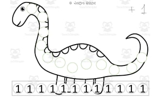 Dinosaur Repeated Addition Mats Set 12