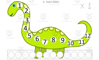 Dinosaur Repeated Addition Mats Set 4