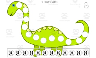 Dinosaur Repeated Addition Mats Set 6