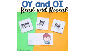 Diphthongs OI and OY Words Read and Reveal Blending Cards