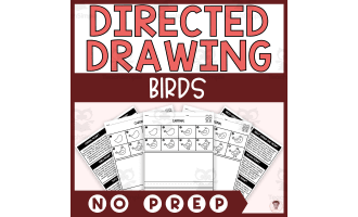Directed Drawing and Creative Writing Prompts (12 Birds)