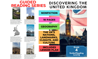 Discovering United Kingdom: Guided Reading Level Q with Lesson Plan