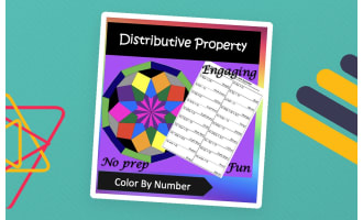 Distributive Property Color By Number Activity