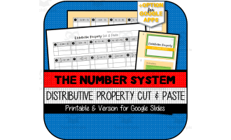 Distributive Property CUT & PASTE Activity