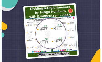 Divide 3-Digit by 1-Digit – Practice Worksheets