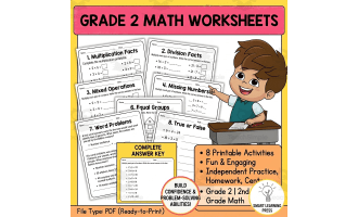 division and multiplication maths worksheet for class 2