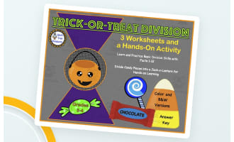 Division Facts 1–12 – Trick or Treat Worksheets