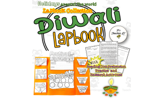 Diwali | Deepavali Lapbook with Reading Comprehension Activities