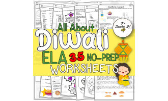 Diwali | Deepavali No-Prep ELA Worksheets