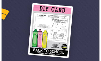 DIY Back to School Greeting Card Paper Craft Project