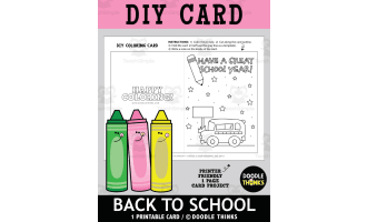 DIY Back to School Greeting Card Paper Craft Project
