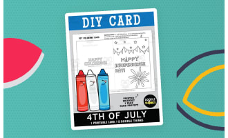 DIY Fourth of July Greeting Card Paper Craft Project