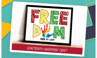 DIY JUNETEENTH POSTER, HANDPRINT CRAFT, AFRICAN AMERICAN HISTORY