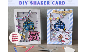 DIY New Card Shaker Card, Easy craft for kids