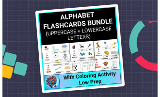DIY Uppercase + Lowercase Alphabet Flashcards & Letter Coloring Pages