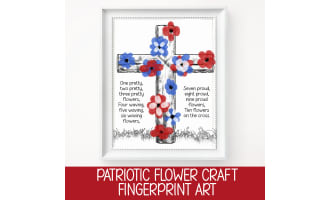 DIY Veterans Poster, Remembrance Day Crafts, Patriotic Handprint Art