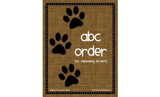Dogs Easy Alphabetical Order Activity