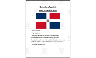 Dominican Republic Map Scavenger Hunt