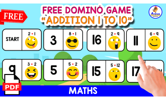 DOMINÓ GAME OF ADDITION | EMOJIS THEMED
