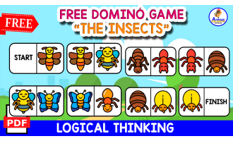 DOMINÓ GAME OF INSECTS | Free Resource
