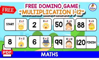 DOMINÓ GAME OF MULTIPLICATION | Emojis Themed