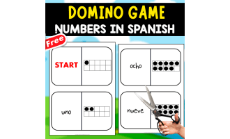 DOMINÓ GAME | SPANISH NUMBERS + FRAMES
