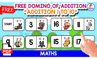 DOMINÓ OF ADDITION | ANIMALS THEMED
