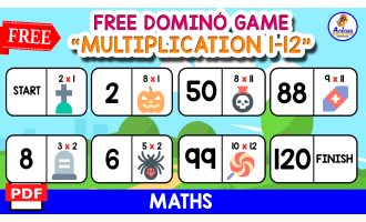 DOMINÓ PUZZLE OF MULTIPLICATION | Halloween Themed