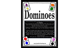Dominoes Same Different Shapes Activity