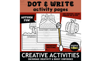 Dot and Write Creative Activity | Painting or Coloring Autumn Pages
