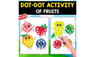 DOT-DO ACTIVITY OF FRUITS | 4 FREE PAGES