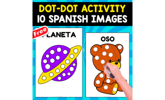 DOT-DOT ACTIVITY | 10 FREE IMAGES IN SPANISH