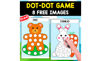 DOT-DOT ACTIVITY | 8 FREE IMAGES IN SPANISH FOR KIDS