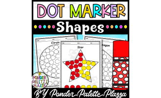 Dot Marker Shapes – 10 Coloring Worksheets