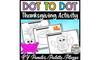 Dot to dot Activity - Connect the dots - Thanksgiving Activity - Set 2