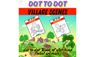 Dot to Dot Village Scenes for Adults: Village Scenes Connect the Dots