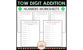 Double Digit Addition - With Regrouping (Two Digit Adding) Printables