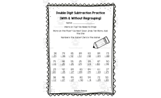 Double Digit Subtraction Practice