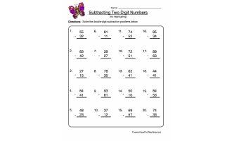 Double Digit Addition without Regrouping Worksheet by Teach ...