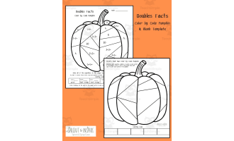 Doubles Facts Color by Code Pumpkin Edition