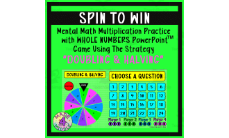 Doubling & Halving (Whole Numbers) Spin To Win Game